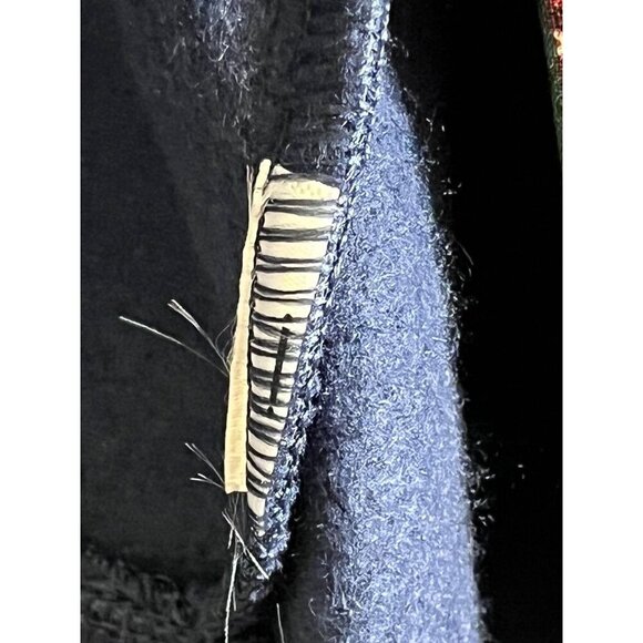 Patchwork Sweater 1X Blue Quilted Farmhouse Country Southern Prairie Rustic 80s - Picture 10 of 11